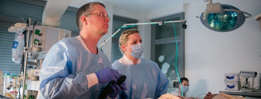 Gastroskopie in der Klinik für Innere Medizin, Pneumologie und Gastroenterologie Pius-Hospital 